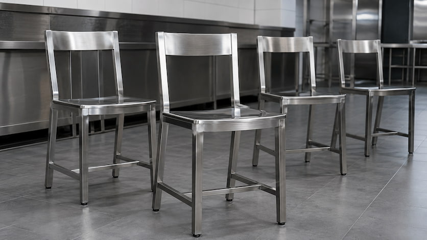 Cadeira em aço inox direto do fabricante: vantagens para projetos industriais