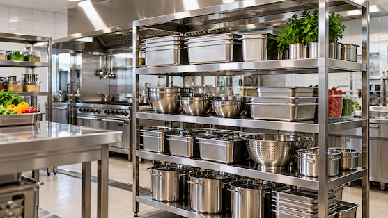 Estante de inox para cozinha industrial: onde comprar em SP